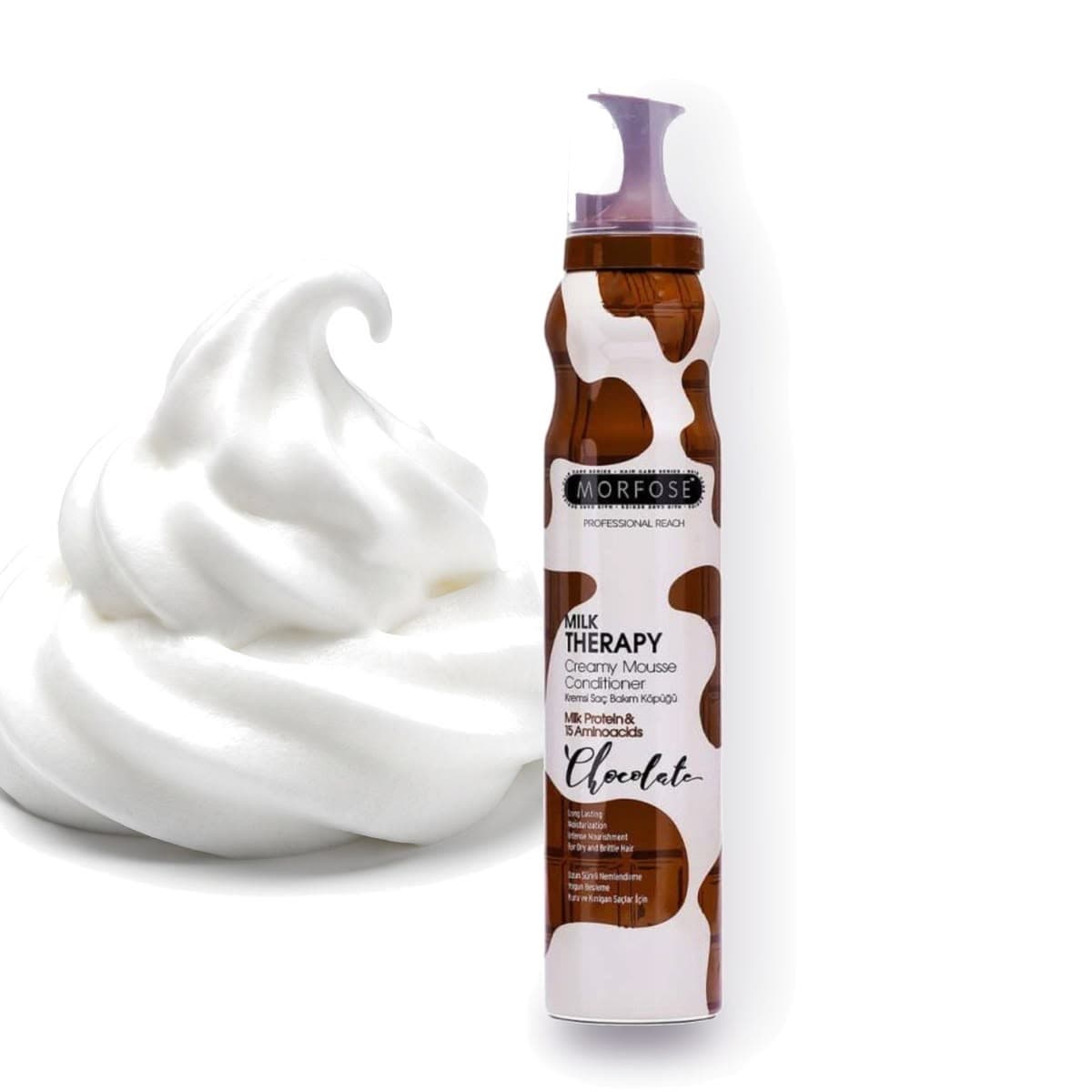 رغوة ( موس ) للشعر برائحة الشوكولاتة - Morfose Milk Therapy Creamy Mousse Conditioner Chocolate