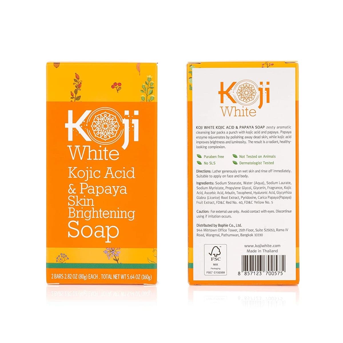 صابون بالكوجيك اسيد و البابايا - Koji White Kojic Acid & Vitamin C Soap