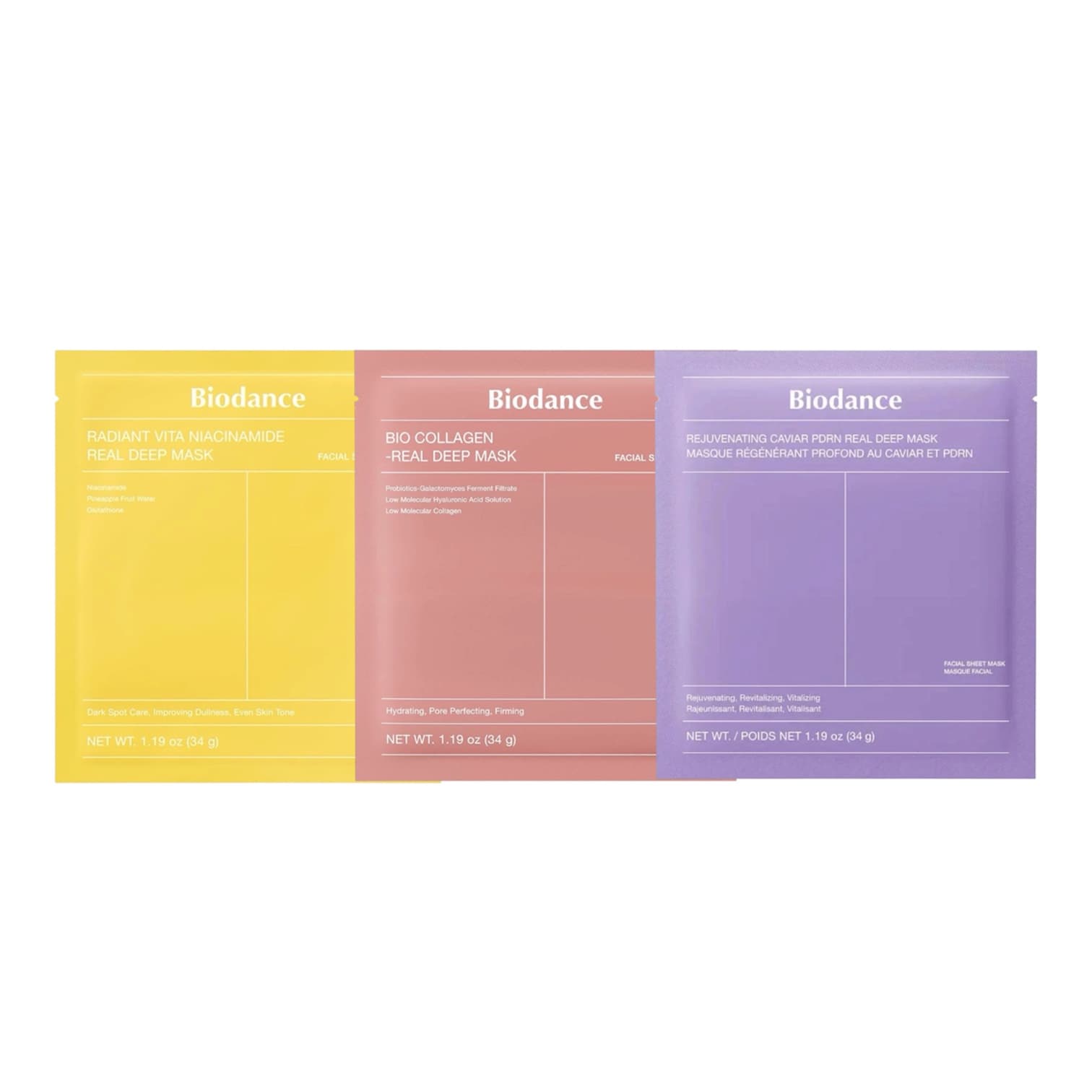مجموعة ماسكات الكولاجينية (Biodance Real Deep Masks)